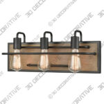 Copley 20 Wide 3-Light Vanity Light, Matte Black