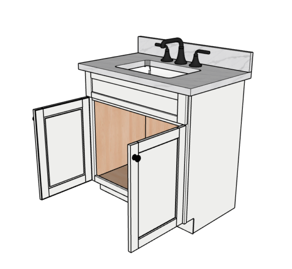 33 Inches to 36 Inches Vanity - 3DDecorative