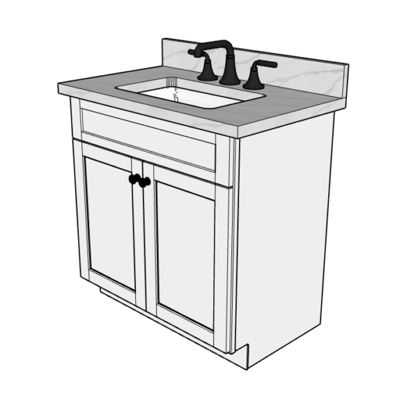 33 Inches to 36 Inches Vanity - 3DDecorative