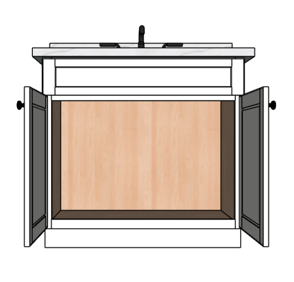36 Inches to 39 Inches Vanity - 3D Decorative