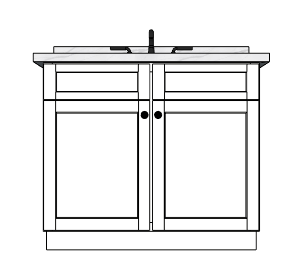 39 Inches to 42 Inches Vanity - 3D Decorative