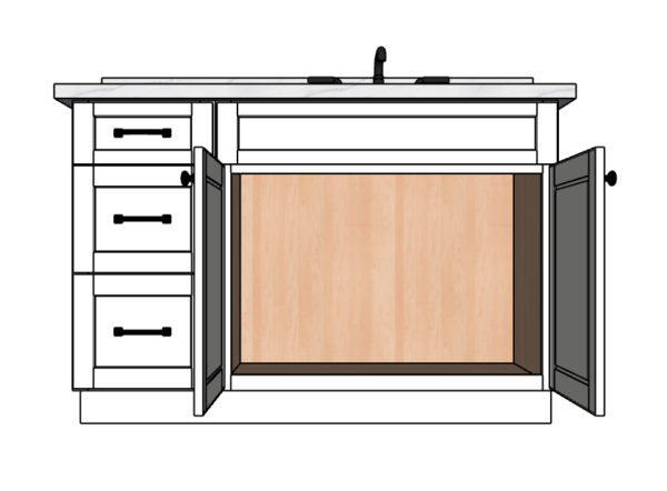 51 Inches to 54 Inches Vanity - 3D Decorative