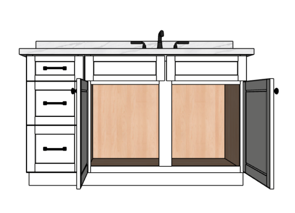 57 Inches to 60 Inches Vanity - 3D Decorative