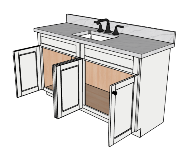 60 Inches to 63 Inches Vanity - 3D Decorative