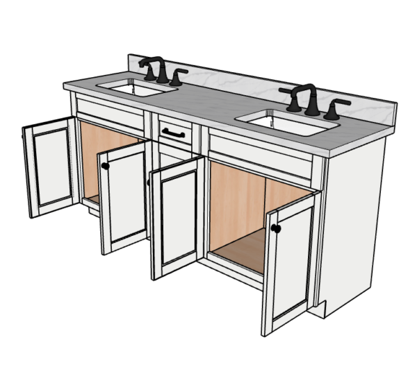 75 Inches to 78 Inches Vanity - 3D Decorative