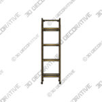 Shelf (3) (8) Aimee Short Etagere Soft Gold - 3D Decorative