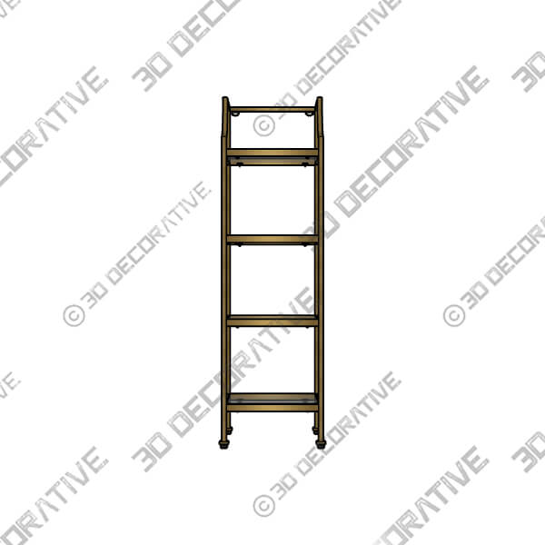 Aimee Short Etagere Soft Gold - 3D Decorative