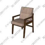 Alice Dining Arm Chair Alcala Fawn Alice Dining Arm Chair Alcala Fawn - 3D Decorative