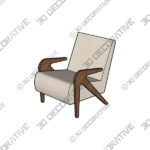 Angelica Lounge Chair Interlude Home Autumn Brown Angelica Lounge Chair Interlude Home Autumn Brown - 3D Decorative