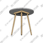 Table (1) (15) Atra Concrete Round Cafe Table - 3D Decorative