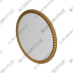 Mirror (1) (13) Bobbin Round Wall Mirror - 3D Decorative