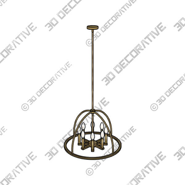 Crystorama Abbott 8-Light Chandelier - 3D Decorative
