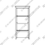 Hutch (1) Dorset 17W x 36H Shelving Hutch - 3D Decorative