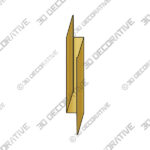 Wall Lamp (3) Fold Wall Lamp Gold Warm Light - 3D Decorative