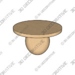 Halton Dining Table - 3D Decorative