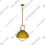 Harper Pendant with Glass Harper Pendant with Glass - 3D Decorative