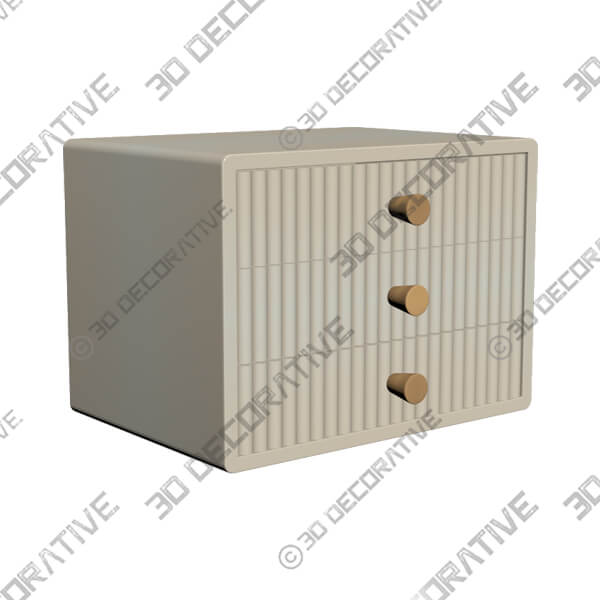 Modern Luxe Ribbed Desktop StorageDetach - 3D Decorative