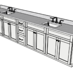 135 Inches to 138 Inches Vanity - 3D Decorative