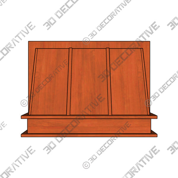 Plymouth P with battens Range hood - 3D Decorative