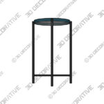 End Table (1) (3) Utica 16 14 Wide Black Metal X-Shaped Accent End Table - 3D Decorative