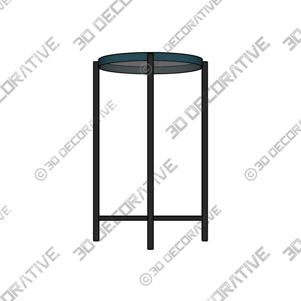 Utica 16 14 Wide Black Metal X-Shaped Accent End Table - 3D Decorative