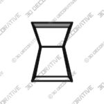 Accent Table (1) (8) Uttermost 23 High Auryon Glass & Mirror Modern Accent Table - 3D Decorative