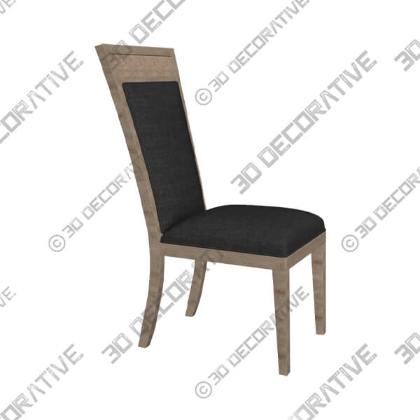 Uttermost Encore Dark Gray Armless Dining Room Chair - 3D Decorative