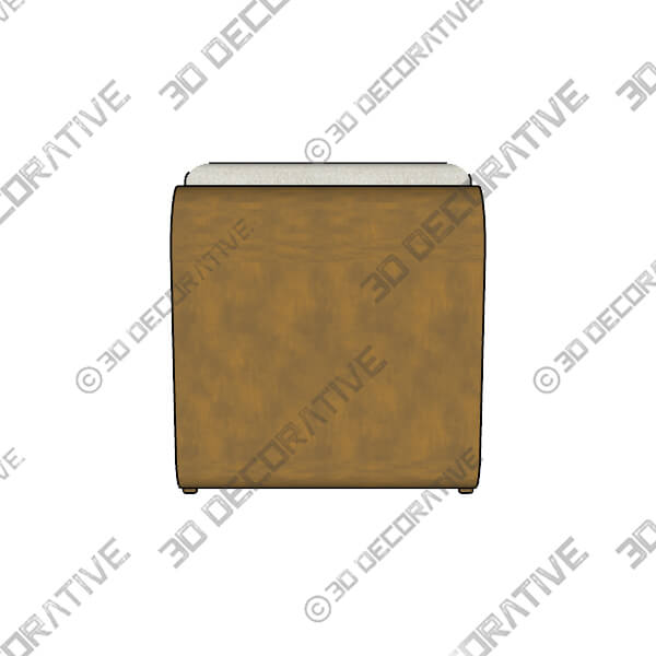 Uttermost Hoop 24 Wide Gold and White Small Accent Bench - 3D Decorative