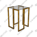 Uttermost Mirren Gold and Glass Accent Table-3DDecorative Uttermost Mirren Gold and Glass Accent Table - 3D Decorative