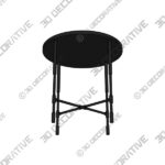 Accent Table (1) (12) Vande 24 12 Wide Smoke Glass and Aged Steel Accent Table - 3D Decorative