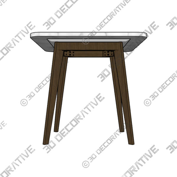 Vena Walnut Cafe Table - 3D Decorative