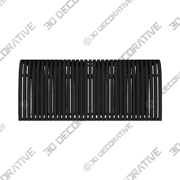 Verana 42 12 Wide Black Finish Modern Bent Bamboo Wood Bench - 3D Decorative