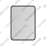 Wall Mirror Rectangular Rounded Corners Hanging Vanity Mirror-3DDecorative Wall Mirror Rectangular Rounded Corners Hanging Vanity Mirror - 3D Decorative