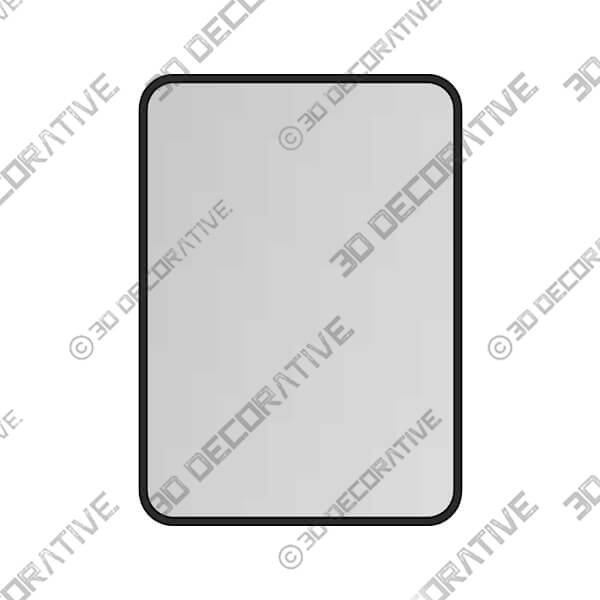 Wall Mirror Rectangular Rounded Corners Hanging Vanity Mirror-3DDecorative Wall Mirror Rectangular Rounded Corners Hanging Vanity Mirror - 3D Decorative