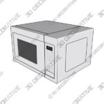 Microwave (2) (2) White GE Appliances 0.9 Cubic Feet Countertop Microwave - 3D Decorative