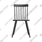 Dining Chair (1) (1) Zuo Ashley Black Wood Dining Chair - 3D Decorative