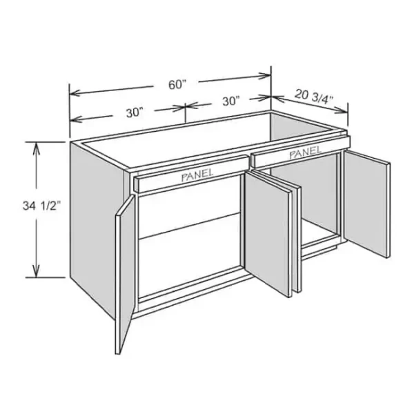 60 Inches to 63 Inches Vanity - 3D Decorative