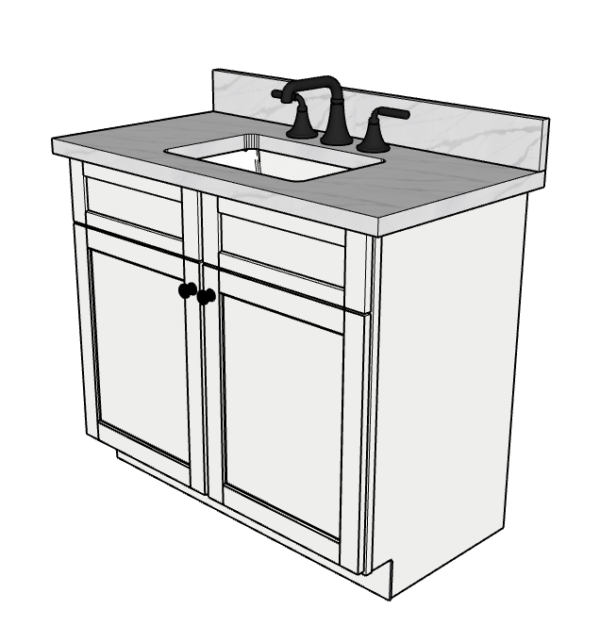 39 Inches to 42 Inches Vanity - 3D Decorative