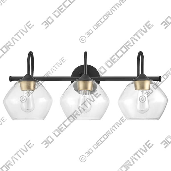 3-Light Vanity Light, Dark Bronze 3-Light Vanity Light, Dark Bronze - 3D Decorative