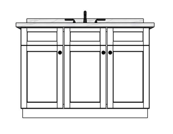 48 Inches to 51 Inches Vanity - 3D Decorative
