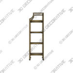 Aimee Short Etagere Soft Gold - 3D Decorative