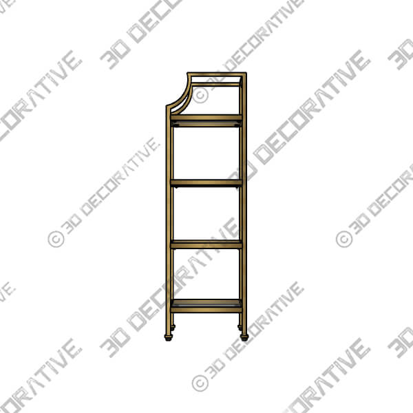Aimee Short Etagere Soft Gold - 3D Decorative
