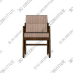 Chair (3) (16) Alice Dining Arm Chair Alcala Fawn - 3D Decorative