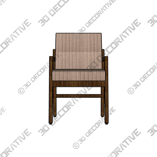 Alice Dining Arm Chair Alcala Fawn - 3D Decorative