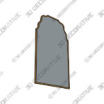 Mirror (3) (11) Antique Gold 40 x 26 Waved Arch Tall Traditional Wall Mirror - 3D Decorative