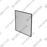 Mirror (3) (12) Aryn Matte Black 30 Square Wall Mirror - 3D Decorative