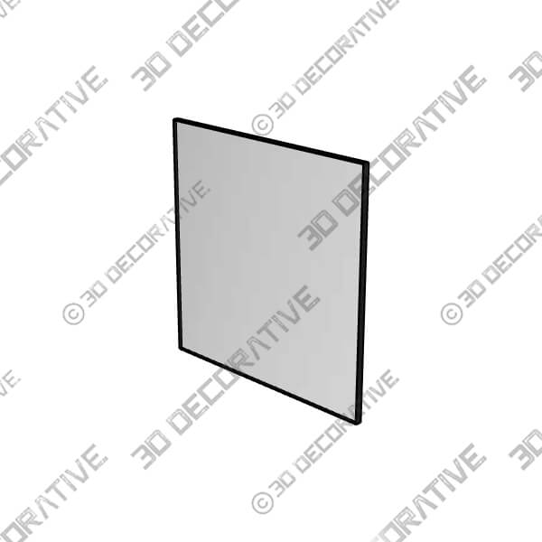 Aryn Matte Black 30 Square Wall Mirror - 3D Decorative