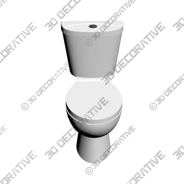 Austin Close Coupled Toilet - 3D Decorative