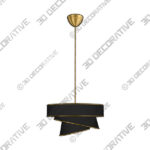 Black Gold Goshay Unique Tiered Chandelier - 3D Decorative