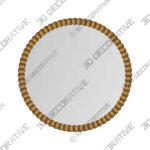 Bobbin Round Wall Mirror Bobbin Round Wall Mirror - 3D Decorative